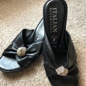 Women’s black wedge Sandal
